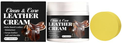 Crema per pelle - 120 grammi di condizionamento - Ristoratore e lucidante per mobili in pelle, per divani, poltrone, testiere, sedili per auto, borse, giacche, scarpe e stivali