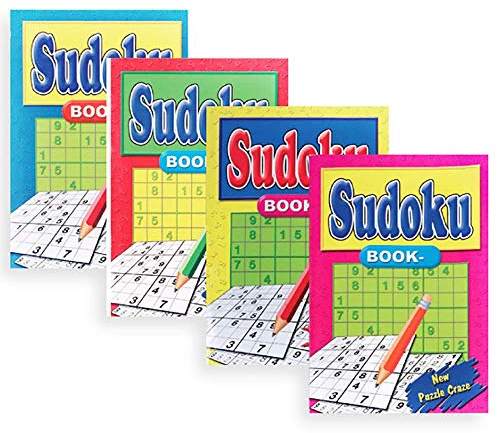 Set of 4 Sudoku Puzzles Pocket Books A5 Size Maths Travel Games