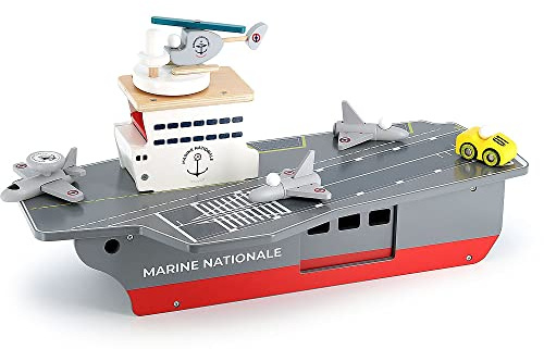 Vilac - Porte-Avions Marine Nationale et Accessoires - Enfants 3 Ans+