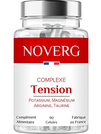 Complexe Tension | Santé Cardiovasculaire & Confort Artériel | Potassium, Magnésium Arginine, Taurine | Vegan | 90 Gélules | Fabriqué en France