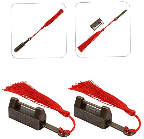 TOVINANNA Retro-Vorhängeschloss 2St Vorhängeschloss schmuckkästchen Mini alter Koffer Alu-Riegel Vintage-Schlösser antikes Geschenkschloss Zinklegierung Jahrgang kleine Kiste