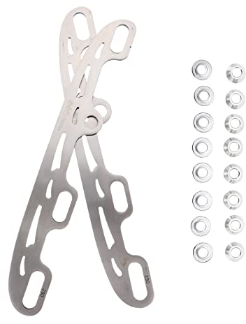 BESPORTBLE Lame di Ricambio per Pattini da Ghiaccio in Metallo Inossidabile e Lega di Alluminio, Struttura Dura, Adatte per Pattini da Hockey e Figure, Colore Argento, Misura 290mm