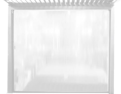 Gardeness Seitlicher Insektenschutzvorhang 270 x 238 cm aus Aluminium und PVC für Pergola bioklimatisch – Weiß