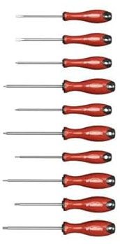 Parkside Schraubendreher-Set – 10-teiliges Chrom-Vanadium-Stahl-Set mit magnetischen Spitzen und rutschfesten Griffen, 2 x Schlitzschraubendreher, 4 x Kreuzschlitzschraubendreher, 2 x
