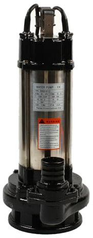 Pompe à Eaux Usées en Acier Inoxydable 1500 W 36000 L/H - Protection Avec Interrupteur à Flotteur - Évacuation de l'Eau Pour Cave, Piscine, Étang, Jardin et Jacuzzi