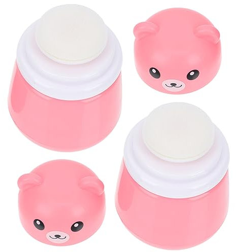MAGICLULU 4 Stück Box für Körperpuder Pulverbehälter Kosmetikbehälter für die Reise babykopfkissen pillow Puderquaste leere Pulverflaschen Boxen für -Talkumpuder Milchpulver Zubehör