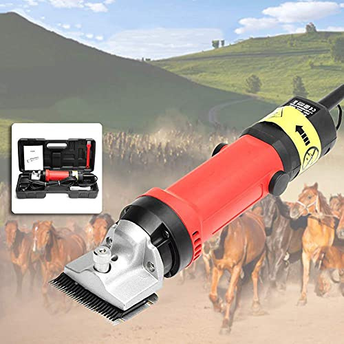 Profesional Maquina de Esquilar para Caballo, 690W Caballo Shears Electric Clippers, Sheep Shears Shears Shears Peluquería para peletería de ganadería de granja, 6 dientes