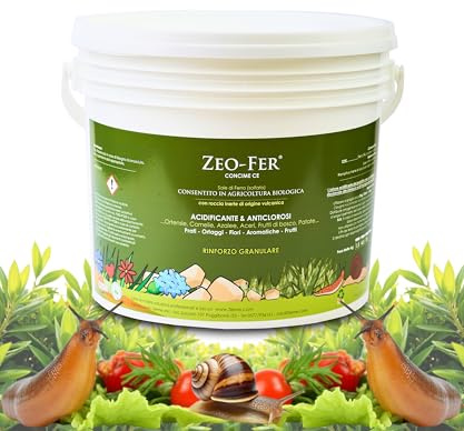 ZEO-FER® Concime Antilumaca Naturale con Ferro | Granulare 1,5 Kg | Barriera per Lumache e Limacce | COLTIVAZIONE BIOLOGICA DI ALTA QUALITÀ