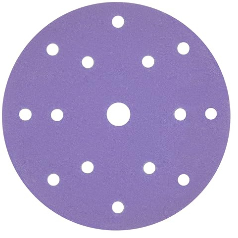 Trend 150 mm Sanding Discs for Random Orbital ROS Sanders, 60/120/180/240 Grit, 25 Pack, Film Abrasive for Effective Stock Removal and Surface Prep, AB/150/M25