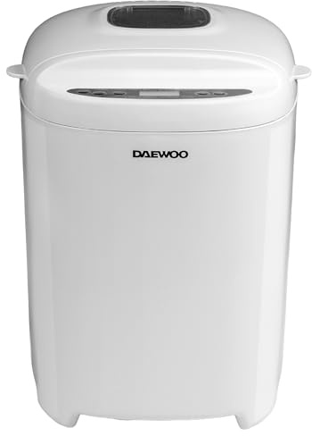 Daewoo Macchina per il pane digitale da 0,9 kg con 11 impostazioni, timer di ritardo e mantenimento al caldo, per cuocere bianco, grano intero, senza glutine, torta e impasto, controllo della crosta