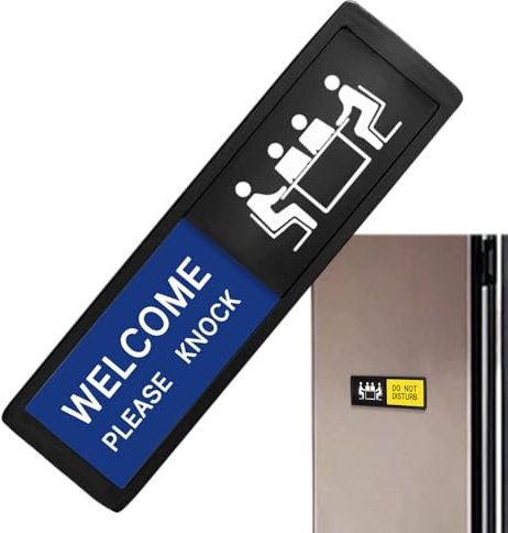 Dörrskyltar, dubbelsidig, skjutbar statusdisplay i akryl, dörrskylt, för kontor, möten, , sovrum, hotell, lägenhet