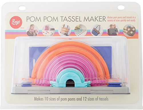 Boye 72695 3708800000 Pompom-Quasten-Macher, Kunststoff, Mehrfarbig, 27.94 x 20.32 x 7.62 cm