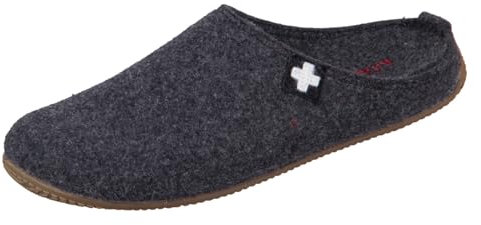 Living Kitzbühel Pantoffel Filz Schweizer Kreuz Anthra Größe EU 38 Normal