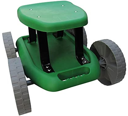 SecureFix Direct Gardening Seat Rollng Tool Space (Kneeling Lightweight Outdoor Puncture Proof Wheels All-Weather)