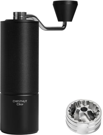 TIMEMORE Chestnut C3 ESP Manual Coffee Grinder, Stainless Steel S2C Portable Conical Burr Hand Coffee Grinder, Adjustable Grind Setting for Espresso to French Press - Black