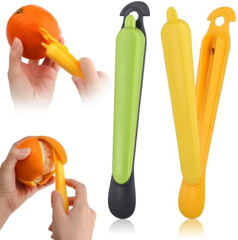 2 Pz Pelapatate per Arancia, Acciaio Inossidabile Pelafrutta Manuale Taglierino per Buccia di Agrumi Pelapatate per Pomelo Gadget da cucina Pelapatate, Facile da Sbucciare per Domestico Cucina