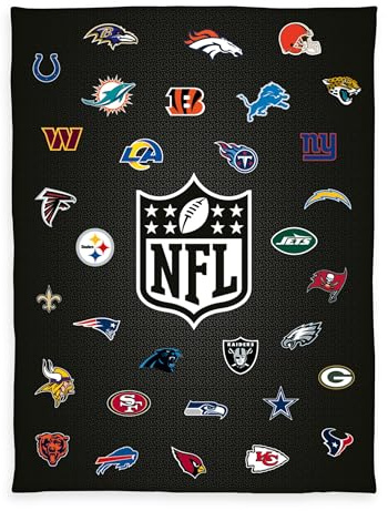 Herding Wellsoft-Decke NFL Teams, 150 x 200 cm, Weiche Kuscheldecke, Polyester