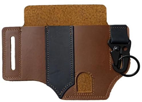 Fondina in pelle per multi-utensile, torcia, coltello, con organizer per cintura a sgancio rapido e porta attrezzi da esterno