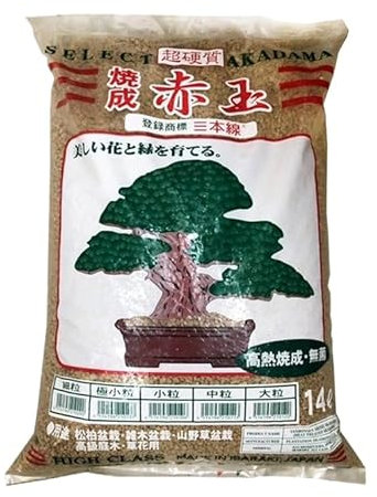Akadama Ibaraki Triple ligne rouge Substrat pour bonsaï Grain Extra Shohin 1-2 mm 14 l dur du marché