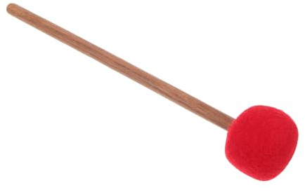 JOINPAYA Mazo de Sonido de Madera Fieltro Rojo para Meditación y Terapia Sonora, Mango Ergonómico para Sesiones Prolongadas y Equilibrio de Chakras