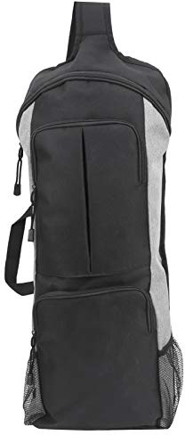 TOPINCN Multifunktionell Yogaväska för Gym och Resor - Ryggsäcksbärare med Stor Kapacitet, Lätt Fleecematerial, Mörk och grå, 28x11x68 Cm