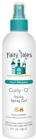 Fairy Tales Curly Q Kids Styling Spray Gel – Paraben, Sulfate, Gluten, and Nut Free – For all Types of Curls Including Multi Cultural Hair – 8oz.