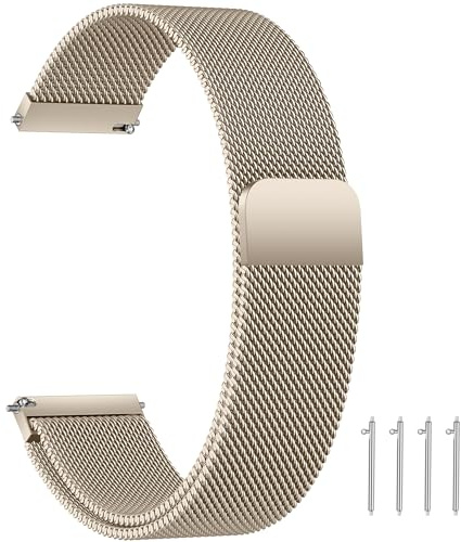 LYYLTX Bracelet de Montre Metal pour Homme Femme Maille Acier Inoxydable Magnétique Réglable DéGagement Rapide Bracelet de Montre Intelligente 14mm16mm 18mm 20mm 22mm 24mm