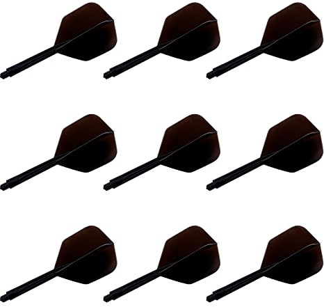 SUPERFINDINGS 27 pz 78x34x34mm Nero Asta per Dardo Integrata Aste per Impugnatura in Plastica A Forma di Pera A Forma di Ala Grande Alette per Freccette Accessori per Aerei e Aste Accessorio