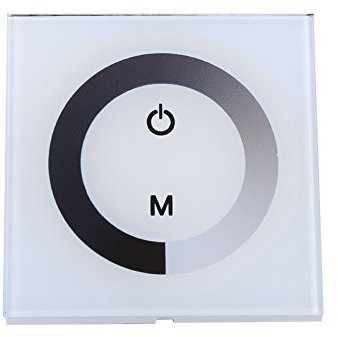 Ausla Dimmer LED Pannello a Sfioramento Monocolore Dimmer Interruttore a Parete Controller Striscia Luminosa a LED DC 12V-24V (Bianco)