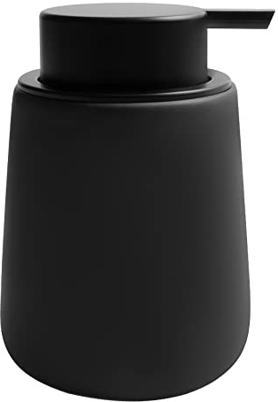 TOOZFO Soap Dispenser Ceramic with Easy-to-Press Pump Hand Lotion Liquid Dispenser for Shampoo Bathroom Kitchen 12 oz Black