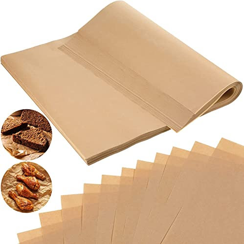 50PCS Greaseproof Paper Sheets, Baking Paper, Burger Sheets, Baking Parchment Roll, Waterproof Greaseproof Paper Food for Rosating, BBQ, Baking Cookies(20x30cm)