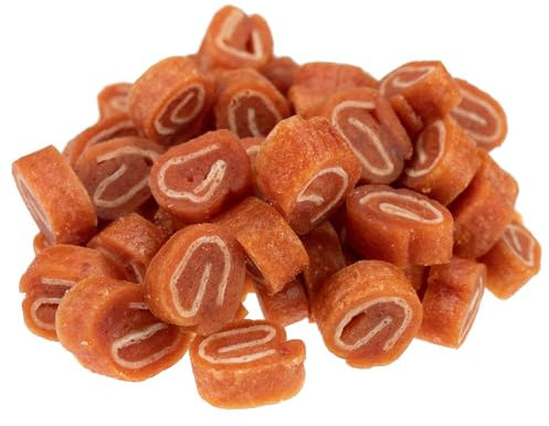 MERSJO Katzenleckerli - 92% Hoher Fleischanteil, Keine Zusatzstoffe, Getreide- und Zuckerfrei, Leckereien für Katzen und Hunde zur täglichen Ergänzung, Sushi mit Ente und Kabeljau, 10x50g