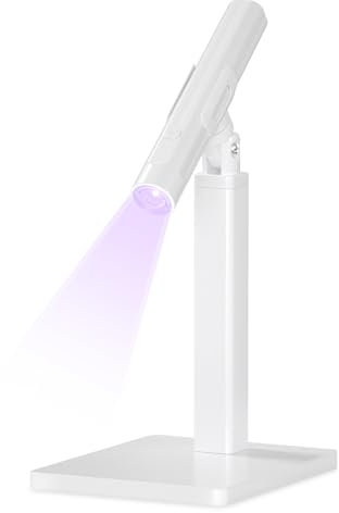 Hanzete Lampe de luminothérapie portable avec support de lampe rotatif à 360 degrés multifonction