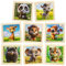 Kaisibum 8 Stück Puzzle Kinder, Tier Holz Kinderpuzzle ab 3 4 5 Jahren Tierpuzzle Holzpuzzle 6 Teile Tier Steckpuzzle Lernspielzeug für Jungen und Mädchen