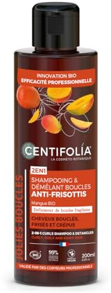 Centifolia Shampooing & Démêlant Boucles Anti Frisottis Cheveux Bouclés Frisés et Crépus 200ml