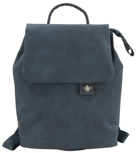 JENNIFER JONES - Damen Daypack Cityrucksack Kleiner Modischer Freizeit Rucksack gepolstert Schultertasche (Navy Blau)