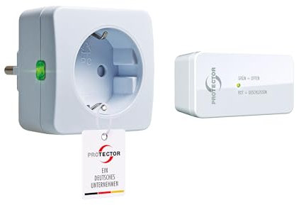 PROTECTOR ASF-410 | Funk Abluftsteuerung - Fensterkontaktschalter für Dunstabzugshaube & Kamin, Sicherer durch neuen magnetlosen Sender, 3 Jahrebatterie Laufzeit