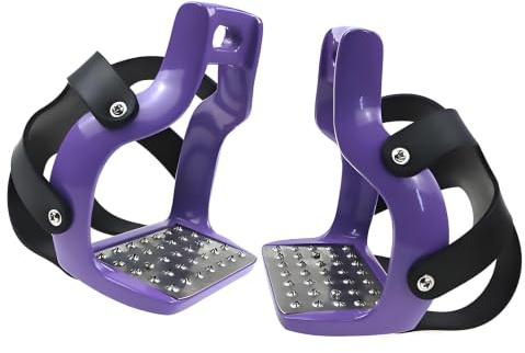 APGLSXY 1 par högpresterande ryttare stigbyglar aluminium ridning stigbyglar med halkskydd pedaler för bekväm ridning med rostfritt stål