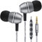 Sephia SP3030VC Earbuds in-Ear Headphones with Microphone and Volume Controller Wired 3.5mm Earphones Enhanced Bass Tangle-Free 3.9 Feet Long Cord Heavy Bass for Computers Laptops Smartphones