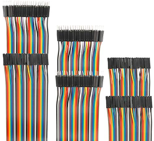 EDGELEC 120pcs 15cm Breadboard Jumper Wires Assorted Kit, 10cm-100cm Multicolored Ribbon Cable with Male and Female Connectors