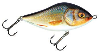 Salmo Slider Jerkbait Wobbler, Salmo Farben:Real Roach, Länge/Gewicht/Laufverhalten/Tauchtiefe:7cm / 17g / schwimmend / 1.0m