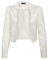Bolerose formal Satin Langen Ärmel Bolero Jacke (Elfenbein, S)