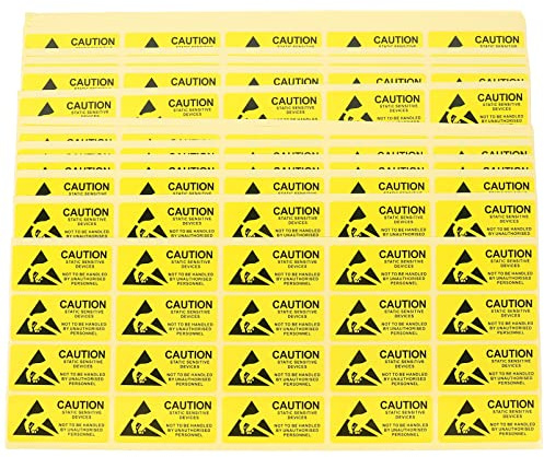 iplusmile 450piezas Etiquetas Antiestáticas De Advertencia Esd Unidades Para Oficinas y Talleres Etiquetas De Seguridad Para Superficies Planas