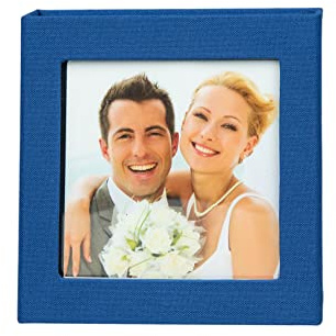 Scatola USB per matrimonio con supporto in gomma (blu)