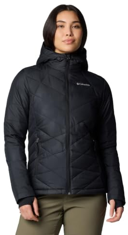 Columbia Womens Heavenly Hooded Puffer Jacket, Black, Small