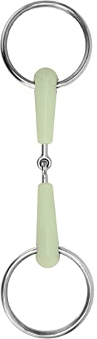 Brrnoo Filetto per Cavallo in Gomma in Acciaio Inossidabile, Confortevole Sapore di Mela, per Bocca Ad per Cavallo, da Utilizzare per L'allenamento, L'equitazione