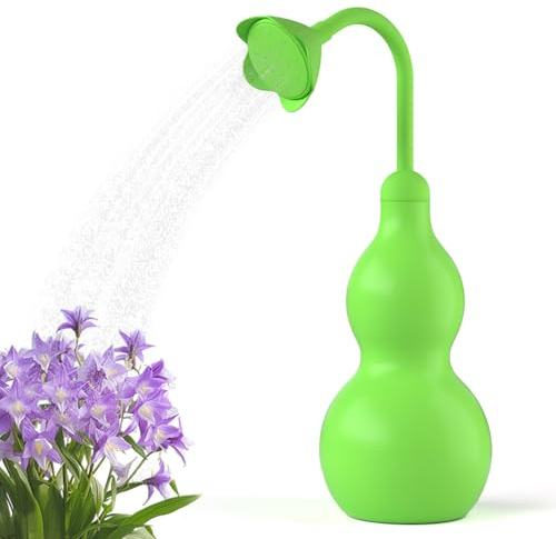 BKSAI Petit Arrosoir Plante Interieur Arrosoir Jardin en Forme de Gourde 325ML Petit Arrosoir pour Arroser d'une Main, Arrosoir pour Bonsaï Plantes Fleurs - Vert