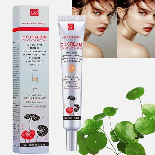 CC Cream with Centella Asiatica – Lightweight Color Correcting Tinted Moisturizer for Full Coverage. Blurs Pores, Evens Skin Tone, & SPF 25 Protection. Natural Finish, Perfect for Daily Wear