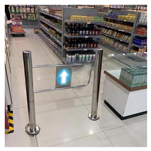 Puerta batiente automática unidireccional, dispositivo de entrada y salida de acero inoxidable para bibliotecas, tiendas y centros comerciales