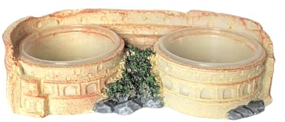 Diuyzoc Plato de alimentación para Reptiles, para Beber, único, decoración de Acuario, de hábitat para Reptiles, Serpientes, hámsteres, Leopardo, dragón Barbudo